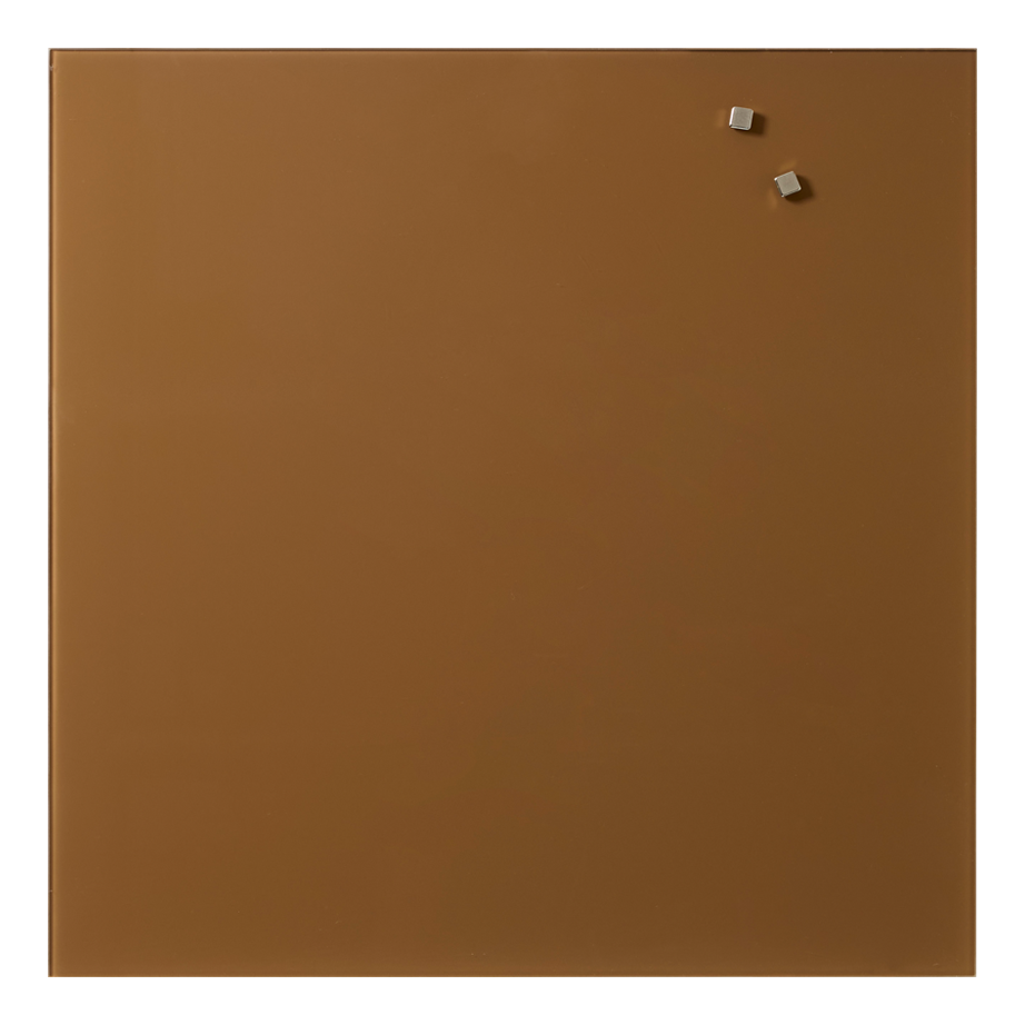45 x 45 cm. Brun Magnetisk Glastavle