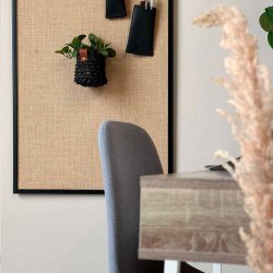 Handgewebter Korb, hergestellt aus recyceltem Papier, schwarz