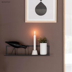 45 cm. Gallery shelf, Black metal