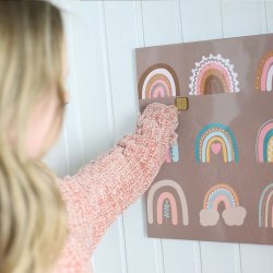 Steel board 40 x 60 cm. Rainbow