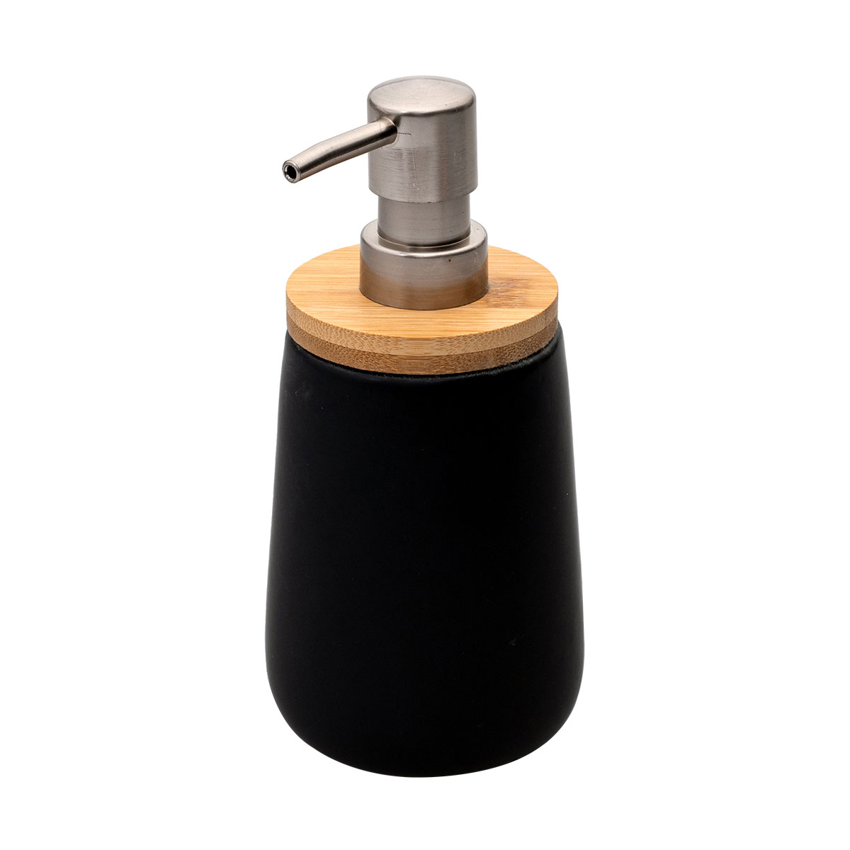 Soap dispenser Bamboo dolomite 360ml black