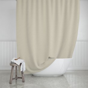 Shower curtain, Camellia, Sand, 180 x 200 cm