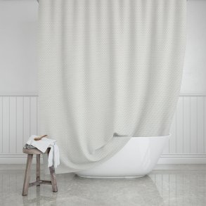 Shower curtain, Camellia, White, 180 x 200 cm