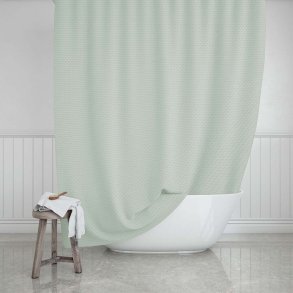 Duschdraperi, Camellia, Dammgr�n, 180 x 200 cm