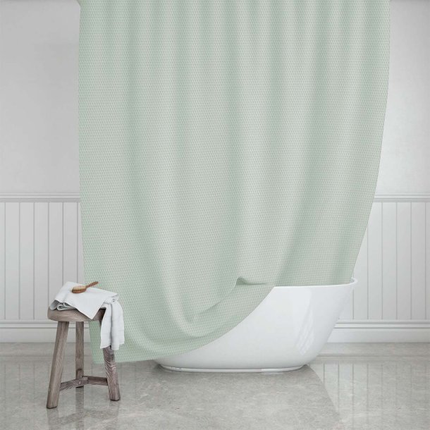 Duschdraperi, Camellia, Dammgr�n, 180 x 200 cm