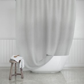 Shower curtain, Etherea, Light grey, 180 x 200 cm