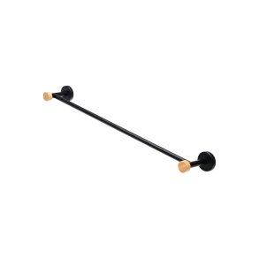 Handtuchstange Bambus Schwarz