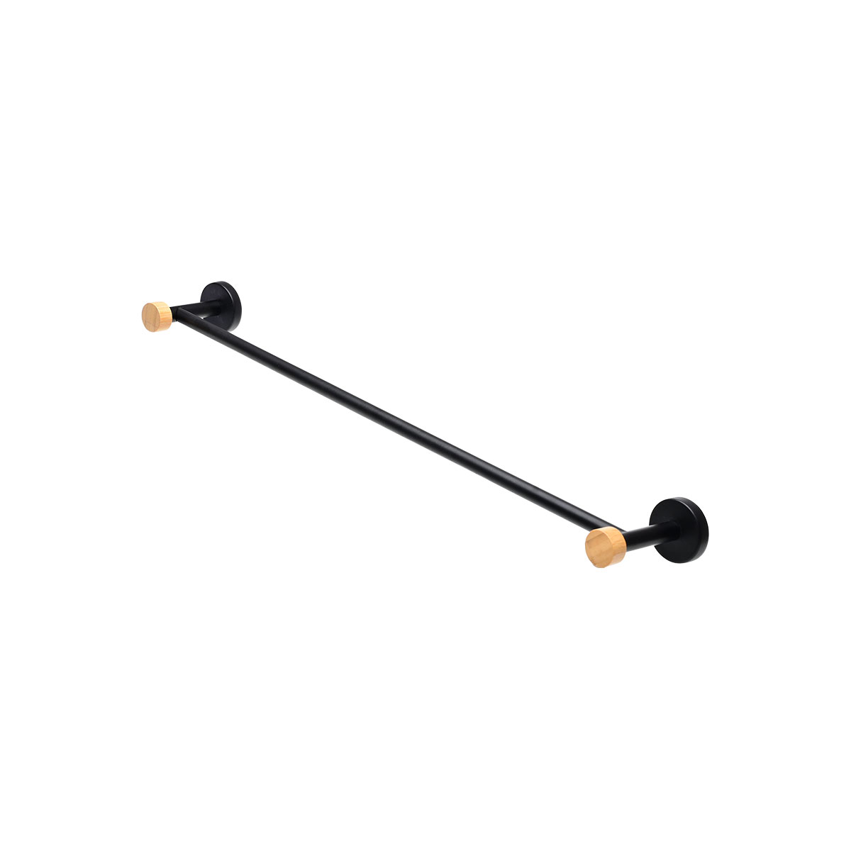 Håndklædestang Bambus Sort