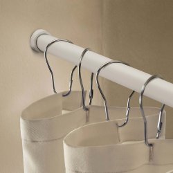 Weie Spannstange fr Duschvorhnge