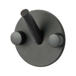 X 5 cm. Håndklædekrog, sort