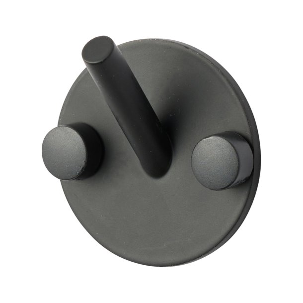 X 5 cm. Håndklædekrog, sort