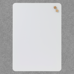 B2B Tavle med runde hj&oslash;rner - Float glas