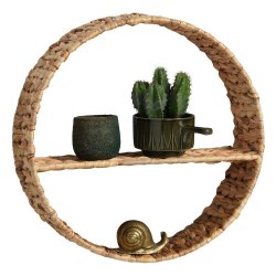 40 cm. Circle Wicker shelf, Water Hyacinth