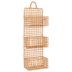 Flechtregal, Papier, Natur 25 x 70 cm.