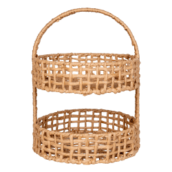 Doppeltes geflochtenes Tablett, Papier, natur 29 x 39 cm.