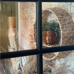 40 cm. Circle Wicker shelf, Water Hyacinth