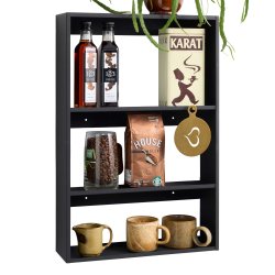 Black metal shelf 40 x 60 cm.