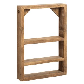 Wall shelf in reclaimed wood, 38 x 53 cm.