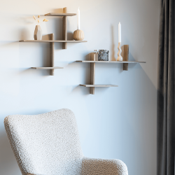 Vghylde, bejset fyrretr, 2 hylder