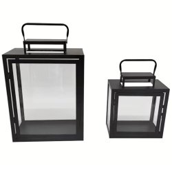 Metalllykteset 2 st, svart, Lykke