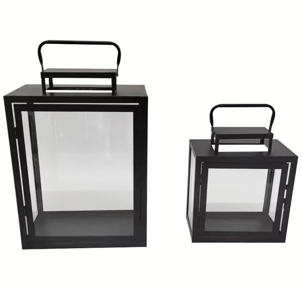 Metalllykteset 2 st, svart, Lykke