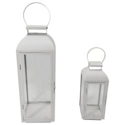 Metalllykteset 2 st, vit, Lotte