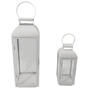 Metalllykteset 2 st, vit, Lotte