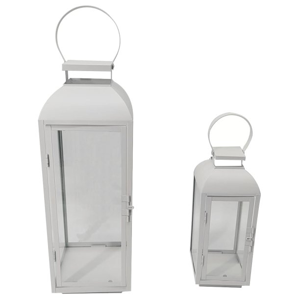 Metalllykteset 2 st, vit, Lotte