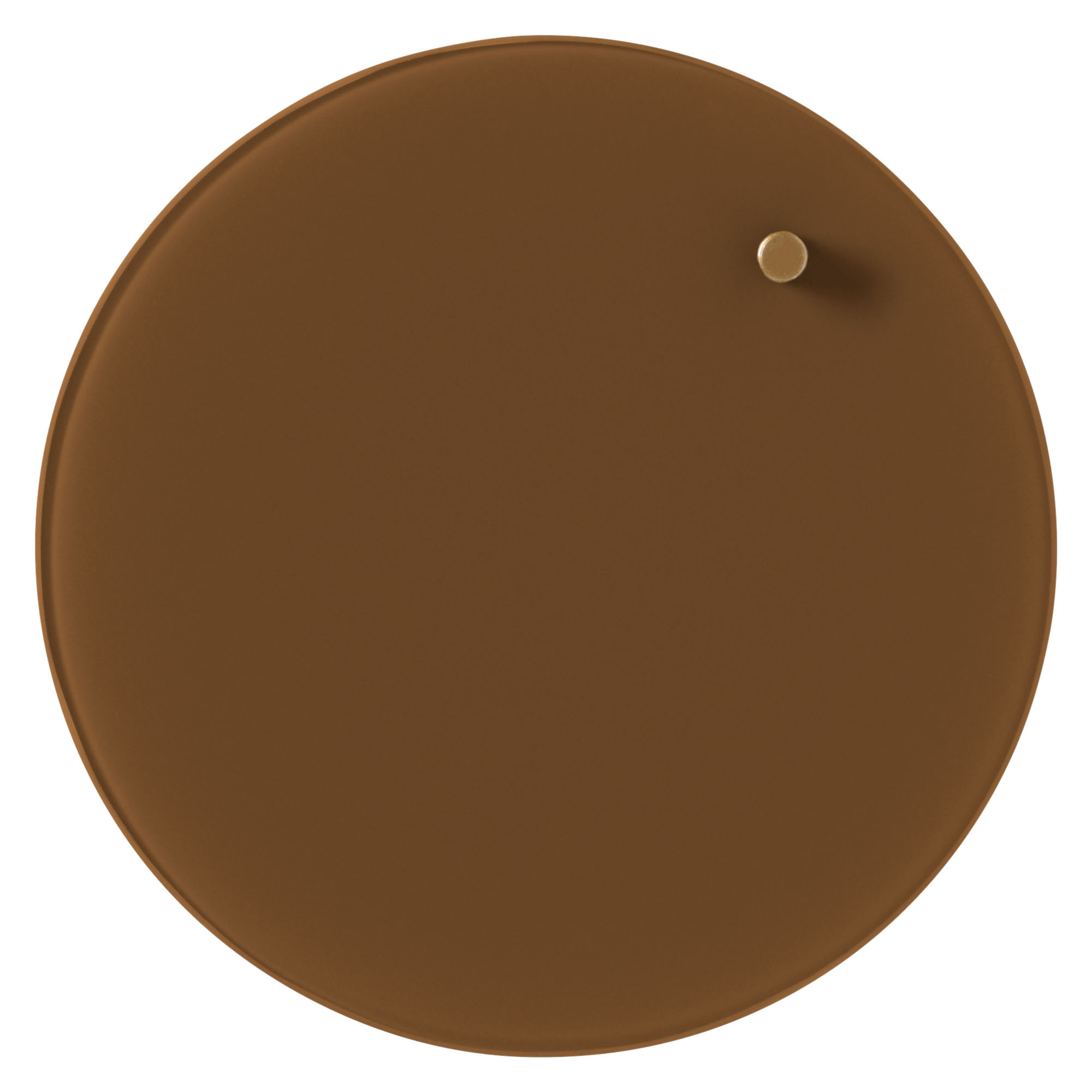 Cirkel 35 cm. Brun Magnetisk glastavle