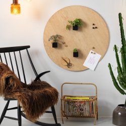 Circle 80 cm. Oak Magnetic board