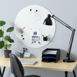 Circle 80 cm. PURE White Magnetic Glass Board