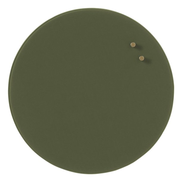 Cirkel 35 cm. M�rkgr�n magnetisk glastavla