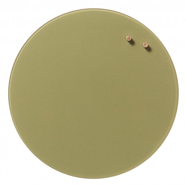 Circle 35 cm. Herb green Magnetic Glass board