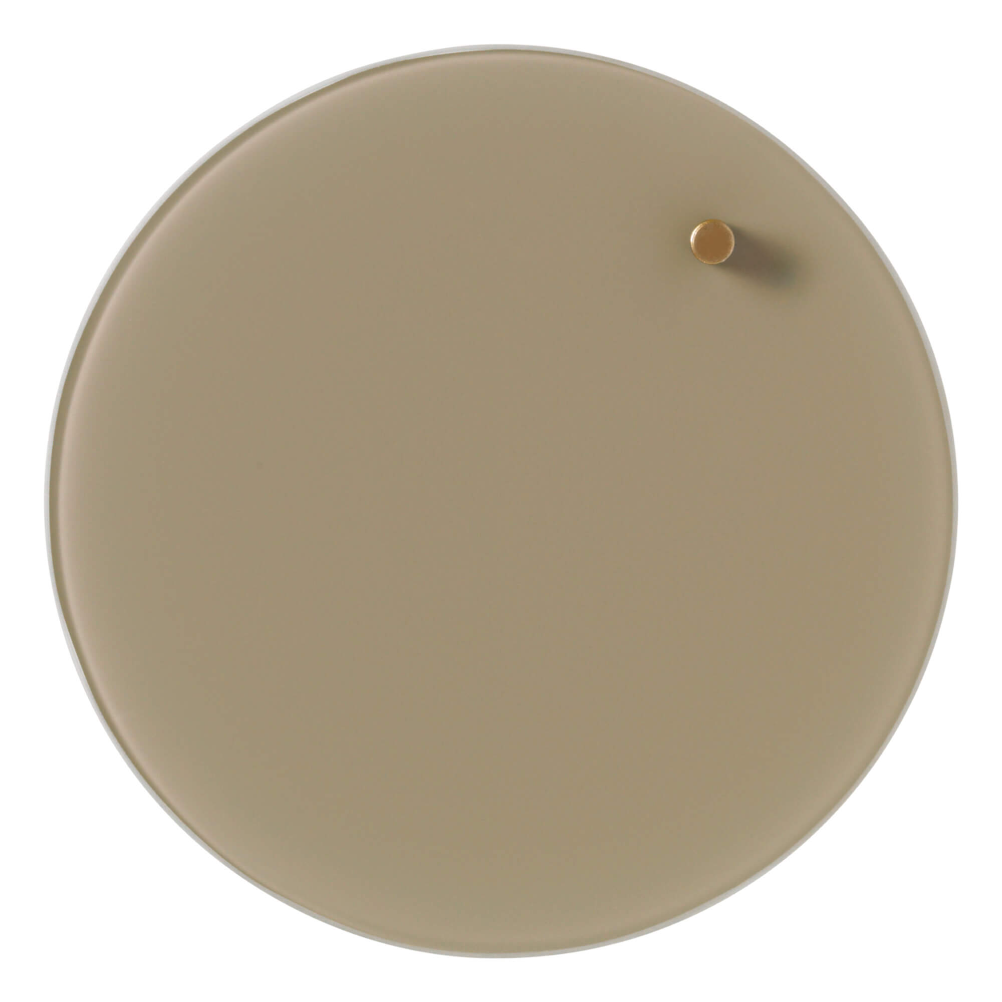 Cirkel 25 cm. Beige Magnetisk glastavle