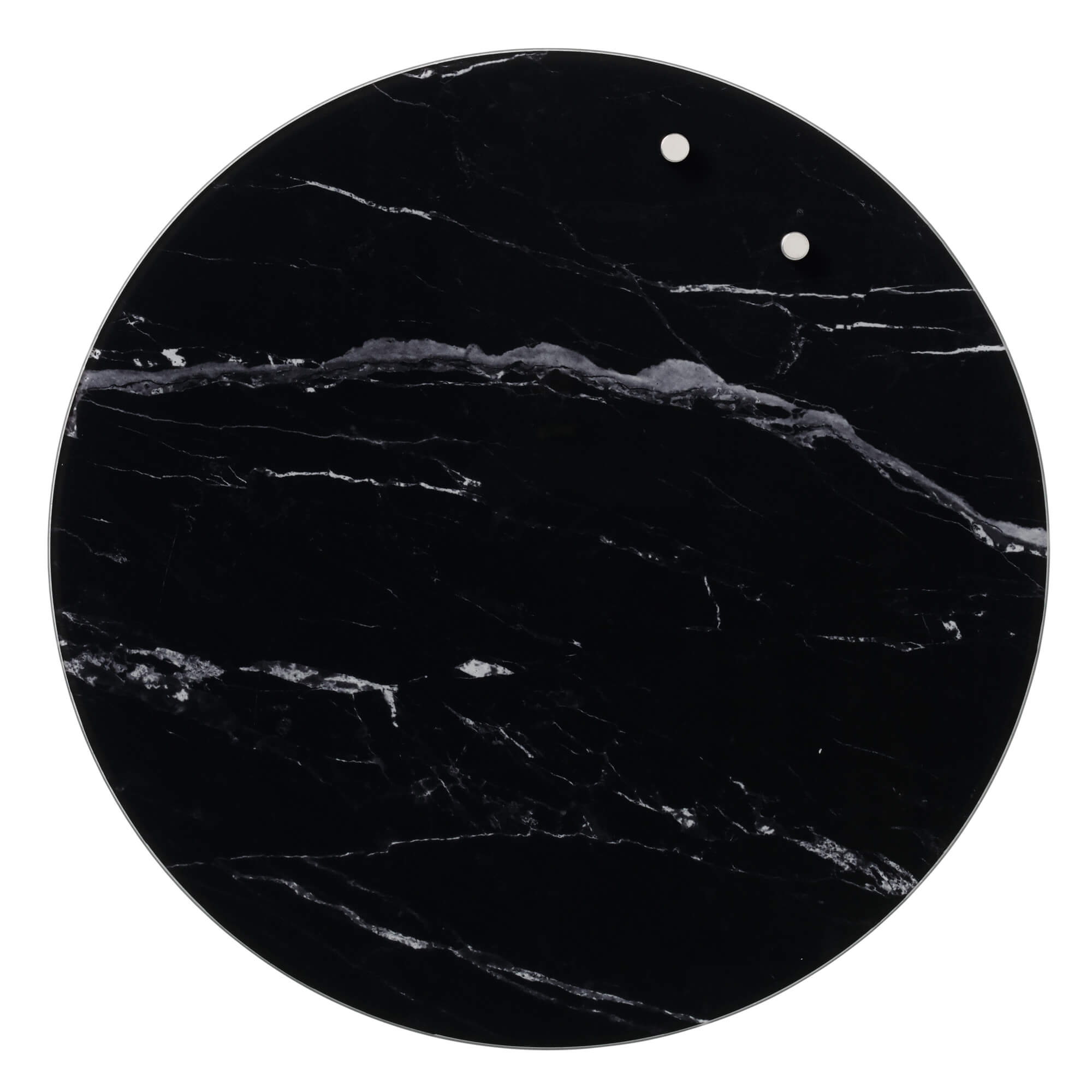 Billede af Cirkel 35 cm. Sort marmor Magnetisk glastavle