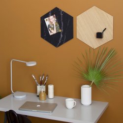 Hexagonal 42 cm. Oak Magnetic board