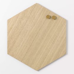 Hexagonal 42 cm. Oak Magnetic board