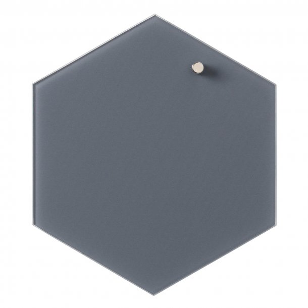 Hexagonal 21 cm. Gr Magnetisk glastavle