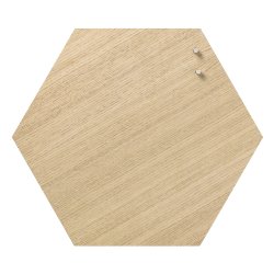 Hexagonal 42 cm. Oak Magnetic board