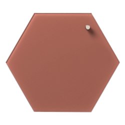 Sechskant 21 cm. Terrakotta-Glas-Magnettafel