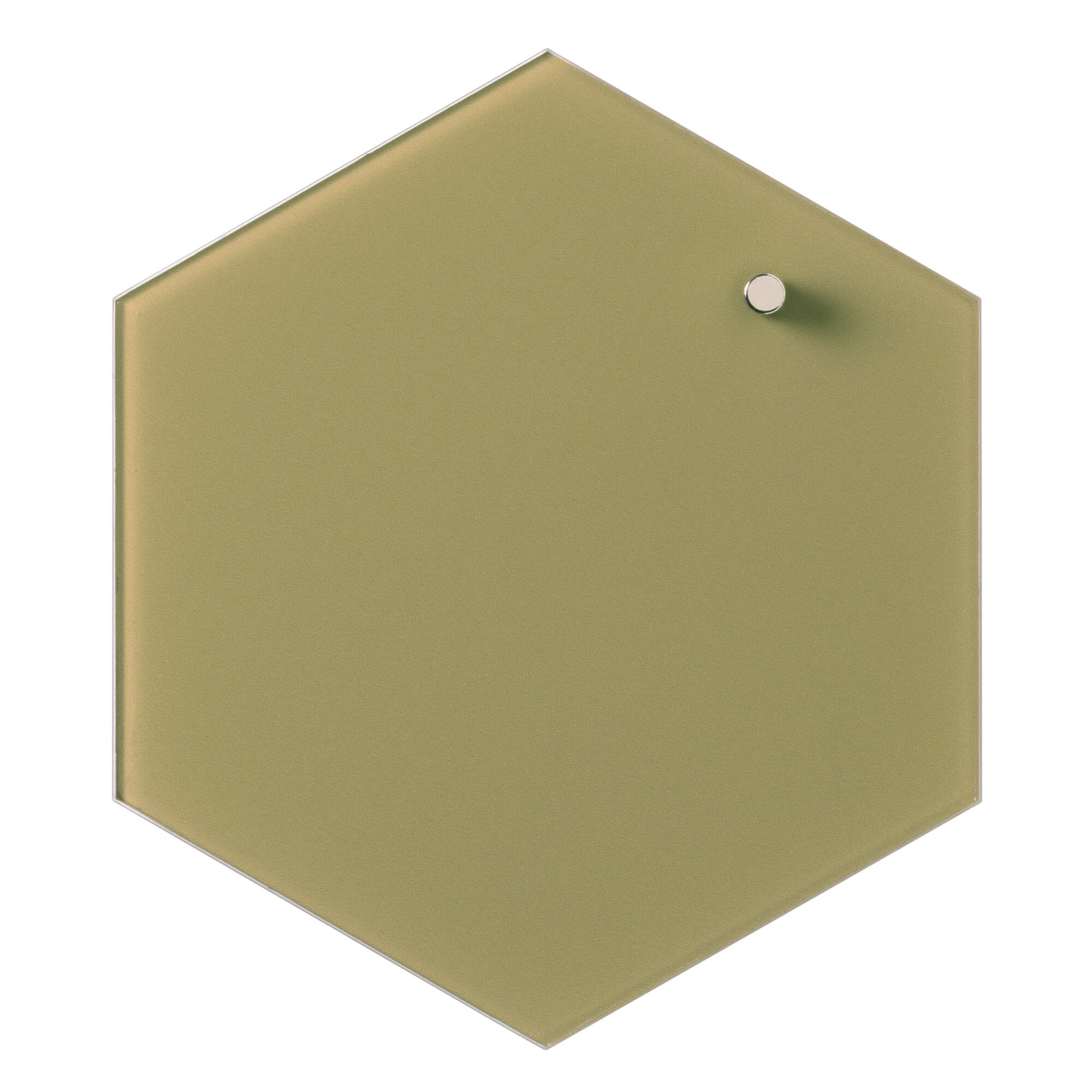 Billede af Hexagonal 21 cm. Urte grøn Magnetisk glastavle