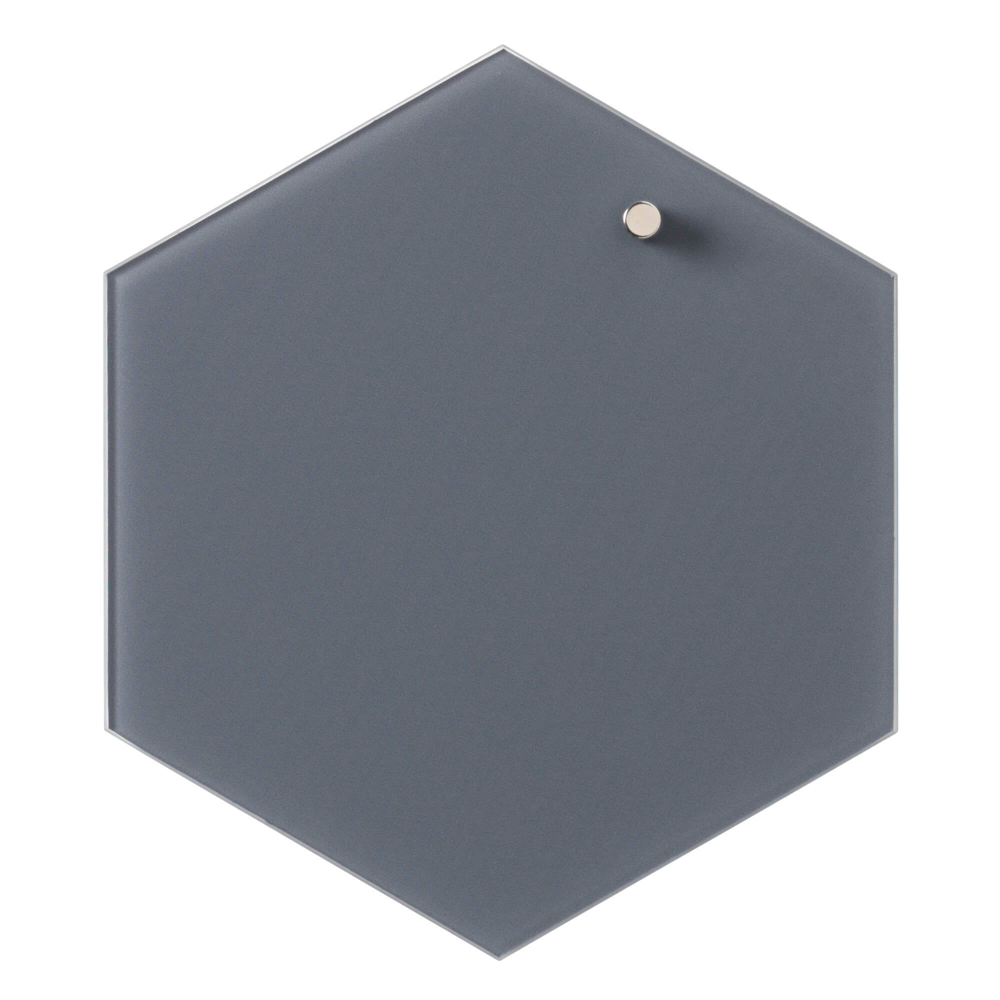 Billede af Hexagonal 21 cm. Grå Magnetisk glastavle