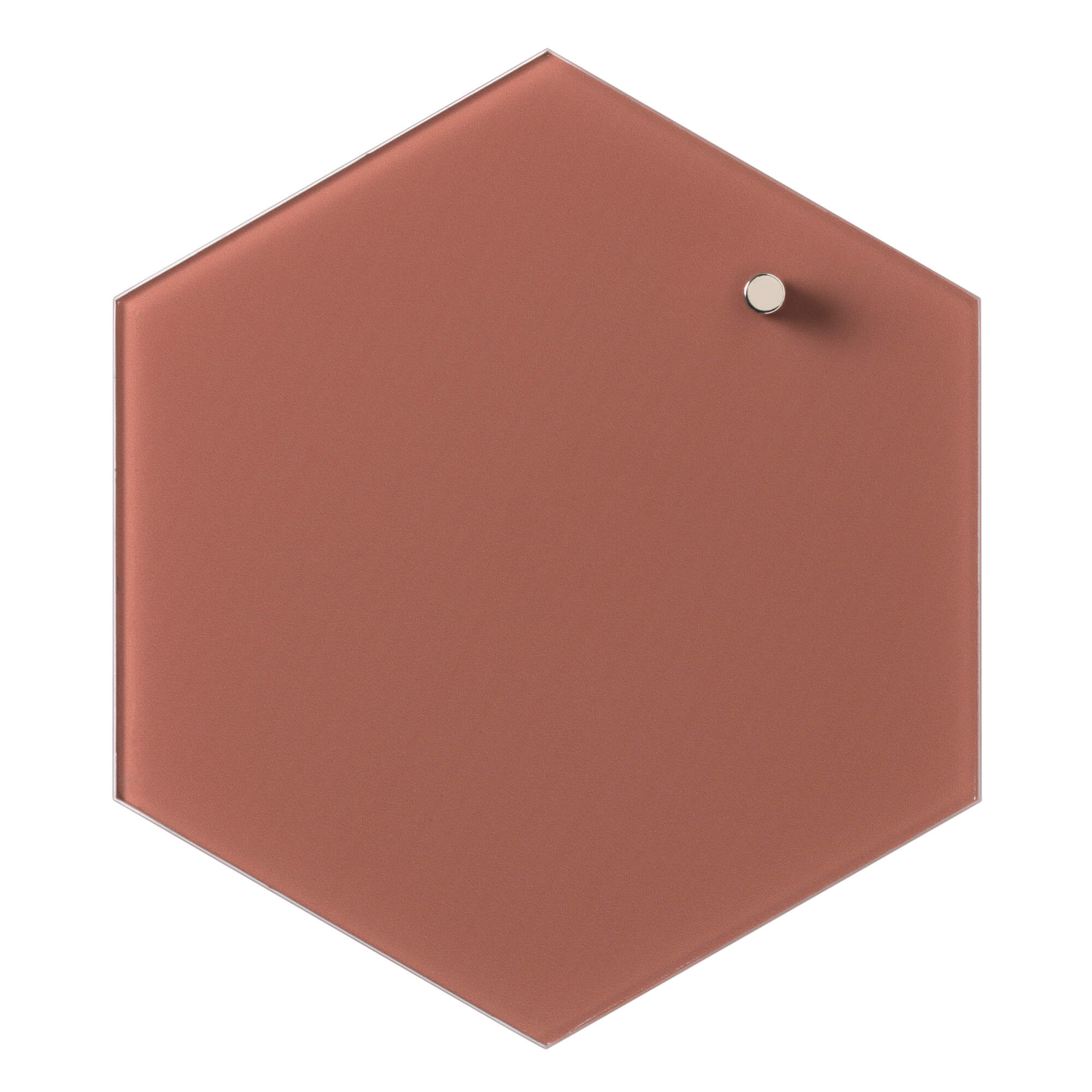 Billede af Hexagonal 21 cm. Terracotta Magnetisk glastavle