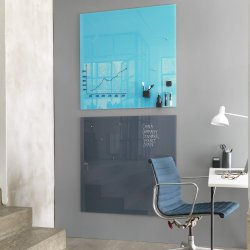 100 x 100 cm. Turkis Magnetisk Glastavle