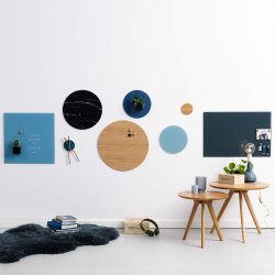 40 x 60 cm. Graue magnetische Glastafel