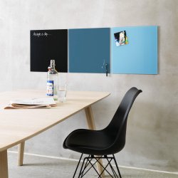 45 x 45 cm. Jeans blå Magnetisk Glastavle
