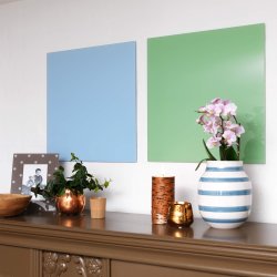 45 x 45 cm. Retro grøn Magnetisk Glastavle