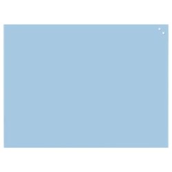 60 x 80 cm. Light blue Magnetic glass board