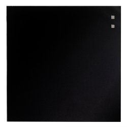35 x 35 cm. Schwarze magnetische Glastafel