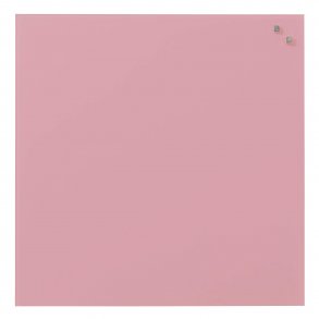 45 x 45 cm. Rosa magnetische Glastafel